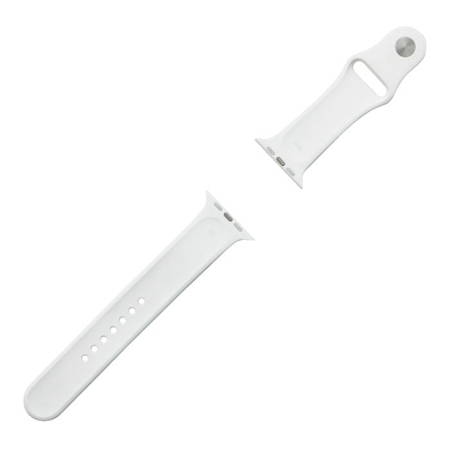 Apple Watch 1/ 2/ 3/ 4/ 5/ 6/ 7 Series 42/ 44/ 45 mm pasek Silicone Sport M/L MJ4M2ZM/A - biały (White)