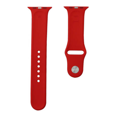 Apple Watch 1/ 2/ 3/ 4/ 5/ 6/ 7 Series 42/ 44/ 45 mm pasek Silicone Sport M/L MQXE2ZM/A - czerwony (Red)