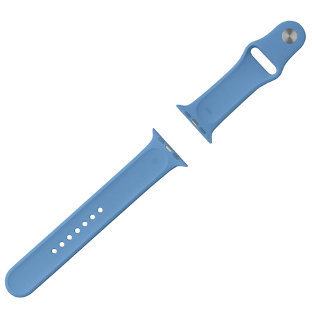 Apple Watch 1/ 2/ 3/ 4/ 5/ 6/ 7 Series 42/ 44/ 45 mm pasek Silicone Sport M/L MRGY2ZM/A - niebieski (Denim Blue)