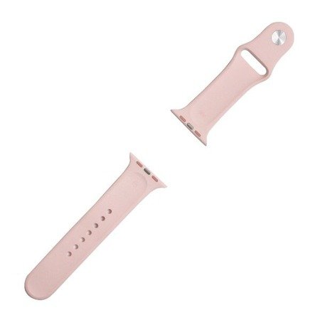 Apple Watch 1/ 2/ 3/ 4/ 5/ 6/ 7 Series 42/ 44/ 45 mm pasek Silicone Sport - różowy (Soft Pink)