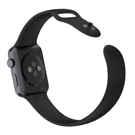 Apple Watch 1/ 2/ 3/ 4/ 5/ 6/ 7 Series 42/ 44/ 45mm pasek Silicone Sport MJ4N2ZM/A - czarny (Black)