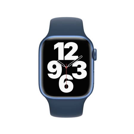 Apple Watch 1/ 2/ 3/ 4/ 5/ 6/ 7 Series 42/ 44/ 45mm pasek Sport Band MKUW3ZM/A - niebieski (Abyss Blue)