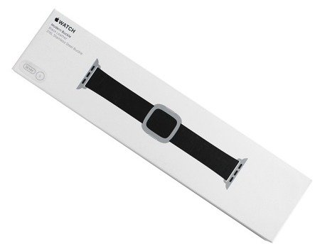 Apple Watch 38 mm skórzany pasek Modern Buckle rozmiar S MJY72ZM/A - czarny