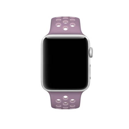 Apple Watch Series 1/ 2/ 3/ 4/ 5/ 6/ 7 Series 42/ 44/ 45mm pasek Nike Sport Band MQ2U2ZM/A - fioletowo-różowy (Violet Dust/Plum Fog)