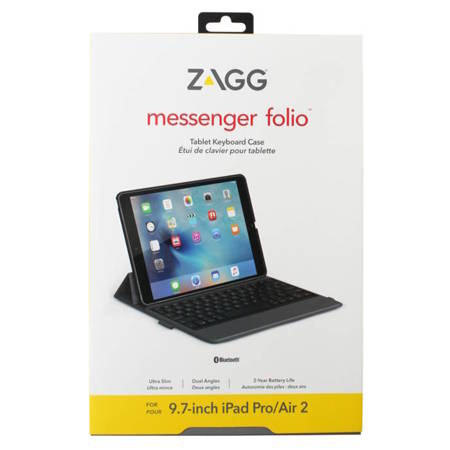 Apple iPad Air 2/ iPad Pro 9.7" etui z klawiaturą ZAGG Messenger Folio - czarny