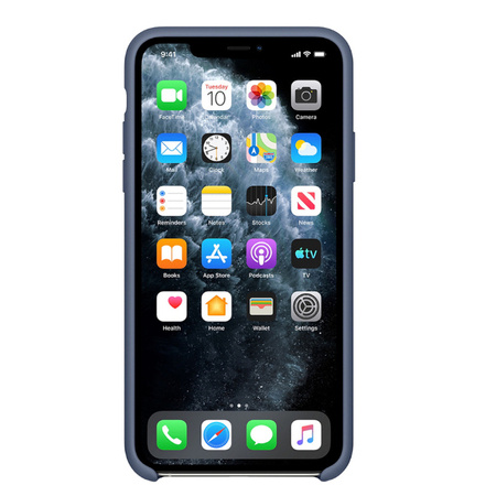 Apple iPhone 11 Pro Max etui silikonowe MX032ZM/A - niebieski (Alaskan Blue)