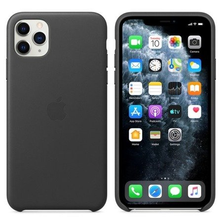 Apple iPhone 11 Pro Max etui skórzane Leather Case MX0E2ZM/A - czarne