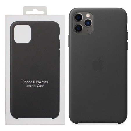 Apple iPhone 11 Pro Max etui skórzane Leather Case MX0E2ZM/A - czarne