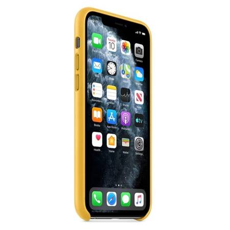 Apple iPhone 11 Pro etui skórzane Leather Case MWYA2ZM/A - soczysta cytryna (Meyer Lemon)