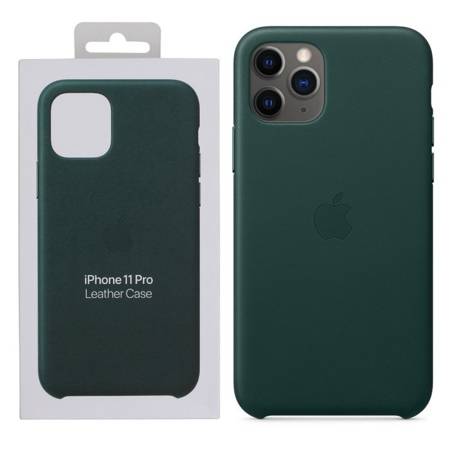 Apple iPhone 11 Pro etui skórzane Leather Case MWYC2ZM/A - zielone (Forest Green)