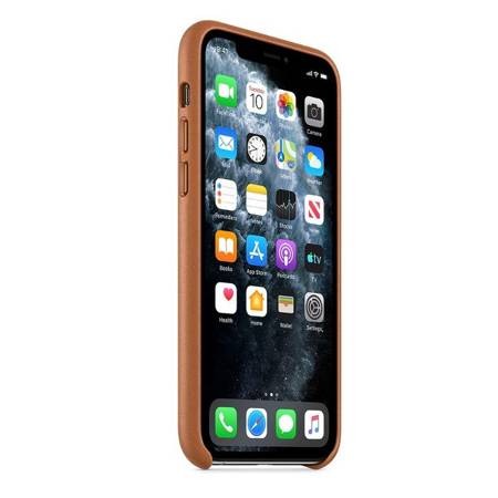 Apple iPhone 11 Pro etui skórzane Leather Case MWYD2ZM/A - brązowe (Saddle Brown)