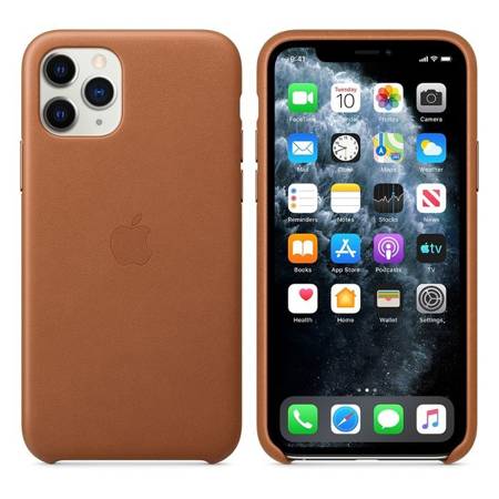 Apple iPhone 11 Pro etui skórzane Leather Case MWYD2ZM/A - brązowe (Saddle Brown)