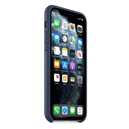 Apple iPhone 11 Pro etui skórzane Leather Case MWYG2ZM/A - granatowe (Midnight Blue)