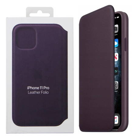 Apple iPhone 11 Pro etui skórzane Leather Folio MX072ZM/A - oberżyna (Aubergine)