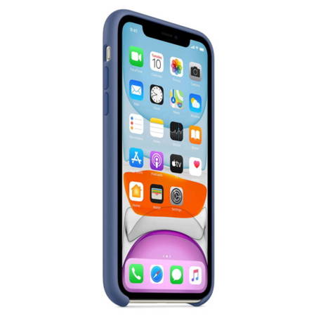 Apple iPhone 11 etui silikonowe MY1A2ZM/A - ciemnoniebieski (Linen Blue)