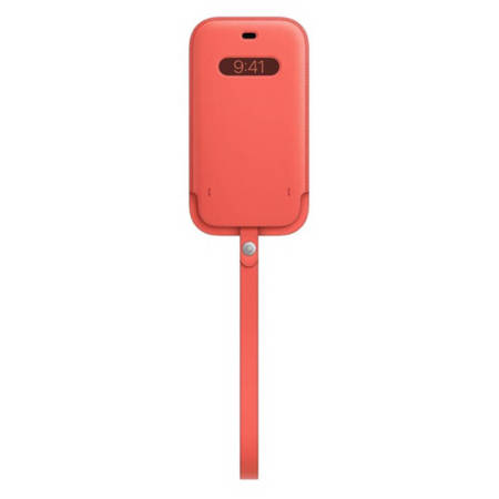 Apple iPhone 12/ 12 Pro etui Leather Sleeve MagSafe MHYA3ZM/A - grejpfrutowy (Pink Citrus)