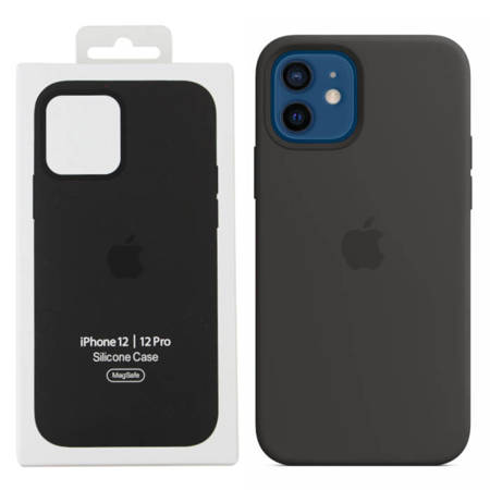 Apple iPhone 12/ 12 Pro etui silikonowe MHL73ZM/A - czarne (Black)