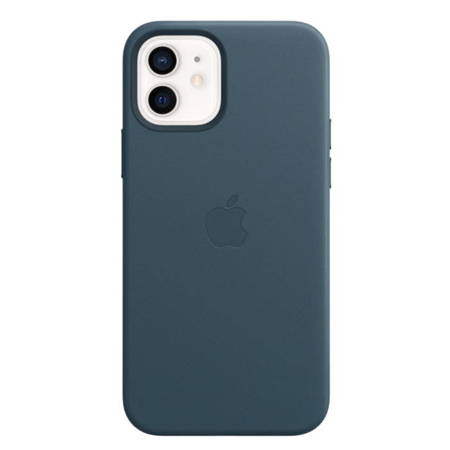 Apple iPhone 12/ 12 Pro etui skórzane Leather Case MagSafe MHKE3ZM/A - morski (Baltic Blue)