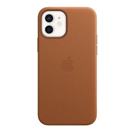 Apple iPhone 12/ 12 Pro etui skórzane Leather Case MagSafe MHKF3ZM/A - brązowe (Saddle Brown)
