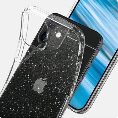 Apple iPhone 12 mini etui silikonowe Spigen Liquid Crystal Glitter ACS01741 - transparentne z brokatem