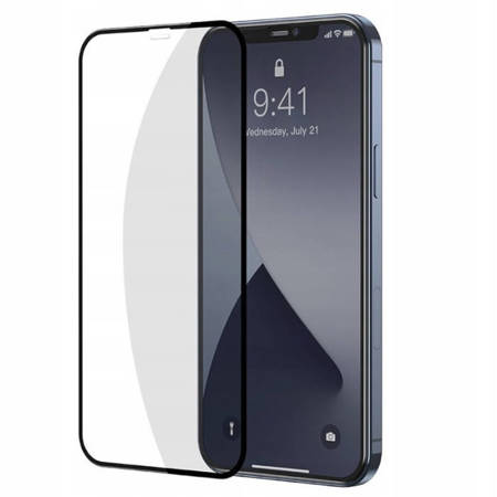Apple iPhone 12 mini szkło hartowane na cały wyświetlacz 0.3mm Baseus - czarne (2 sztuki)