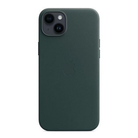 Apple iPhone 14 Plus etui skórzane Leather Case MagSafe MPPA3ZM/A - zielony (Forest Green)