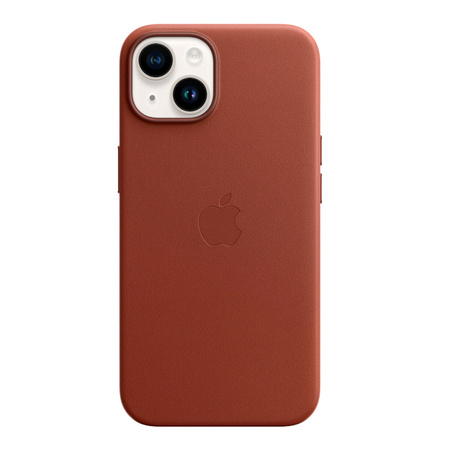 Apple iPhone 14 etui skórzane Leather Case MagSafe MPP73ZM/A - brązowe (Umber)