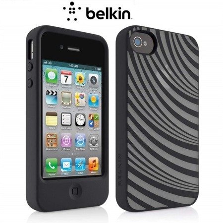 Apple iPhone 4/ 4s etui Belkin Silicone Case F8W033cwC03 - zebra