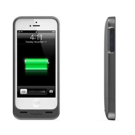 Apple iPhone 5/ 5s/ SE etui i bateria w jednym 1500 mAh Mophie 2445_JPHS-IP5-MBLK - grafitowe