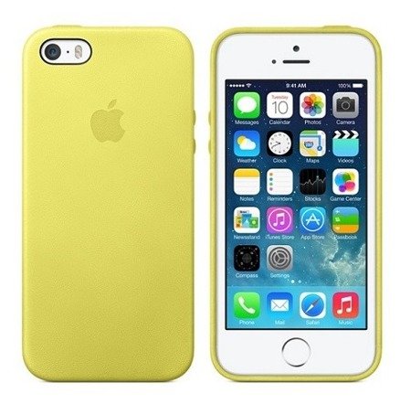 Apple iPhone 5/ 5s etui skórzane MF043FE/A - limonkowe