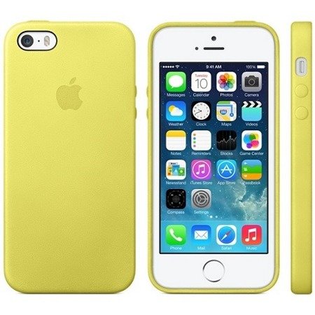 Apple iPhone 5/ 5s etui skórzane MF043FE/A - limonkowe