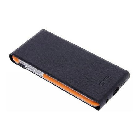 Apple iPhone 6/ 6s etui GEAR4 Flip Case IC6S35D3 - czarne z pomarańczową ramką
