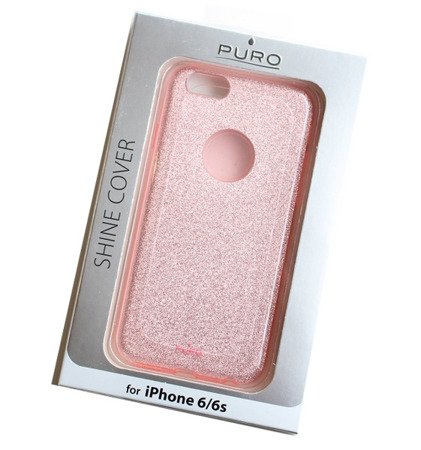 Apple iPhone 6/ 6s etui Shine Cover Puro IPC647SHINE-RGOLD - różowe (Rose Gold)
