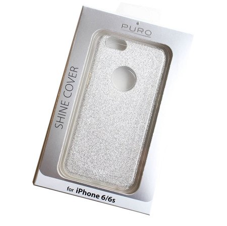 Apple iPhone 6/ 6s etui Shine Cover Puro IPC647SHINE-SIL - silver