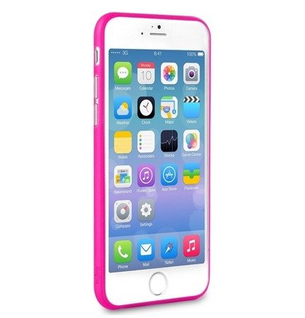 Apple iPhone 6/ 6s etui silikonowe i folia ochronna Puro IPC64703PNK - różowe