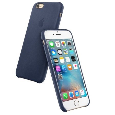 Apple iPhone 6/ 6s etui skórzane Leather Case MKXU2FE/A - granatowe (Midnight Blue)