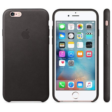 Apple iPhone 6/ 6s etui skórzane Leather Case MKXW2FE/A - czarne