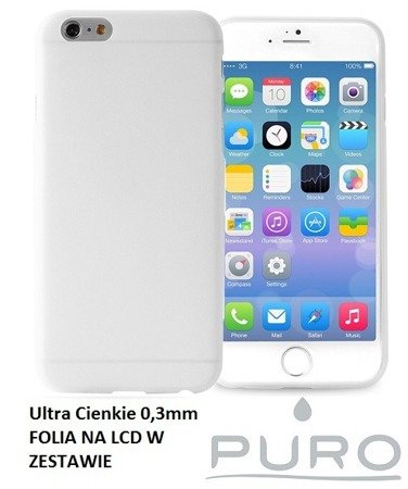 Apple iPhone 6 plus/ 6s Plus etui silikonowe i folia ochronna Puro IPC65503TR - transparentne