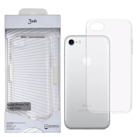 Apple iPhone 7/ 8/ SE 2020 etui silikonowe 3MK Clear Case - transparentne