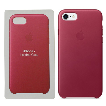 Apple iPhone 7/ 8/ SE 2020 etui skórzane Leather Case MPVG2ZM/A - malinowy (Berry)