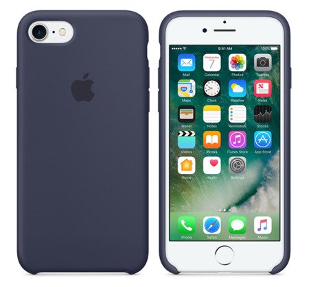 Apple iPhone 7/ 8 etui silikonowe MMWK2ZM/A - granatowy (midnight blue)