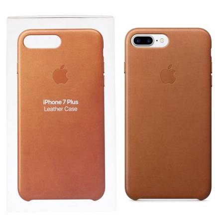 Apple iPhone 7 Plus/ 8 Plus etui skórzane Leather Case MMYF2ZM/A - brązowy (Saddle Brown)