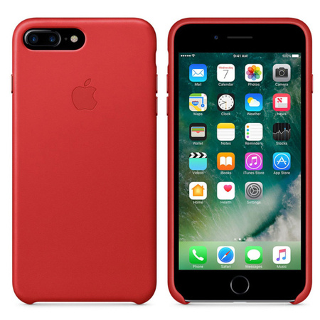 Apple iPhone 7 Plus/ 8 Plus etui skórzane Leather Case MMYK2ZM/A - czerwone (Red)