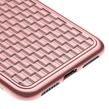 Apple iPhone X/ XS etui Baseus Weaving Case - różowe