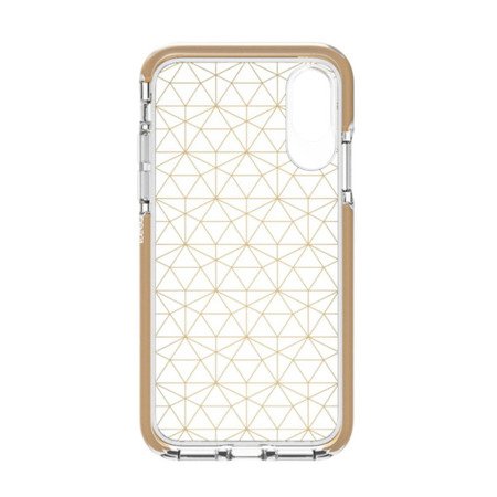 Apple iPhone X/ XS etui GEAR4 Victoria IC8VICGGLD - transparentne ze złotym wzorem
