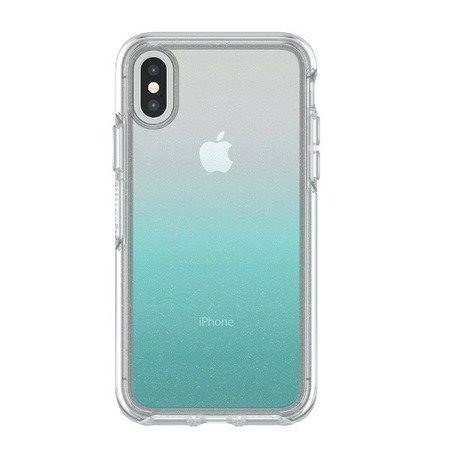 Apple iPhone X/XS etui OtterBox Symmetry - transparentno-niebieski z brokatem