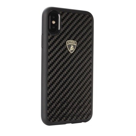 Apple iPhone X etui Automobili Lamborghini Carbon Fiber Case Elemento D3 - czarne