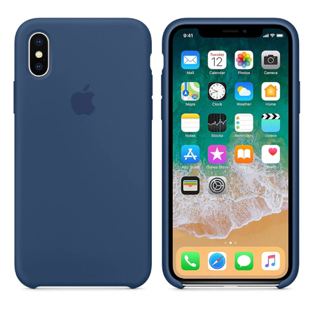 Apple iPhone X etui Silicone Case MQT42ZM/A - niebieskie (Blue Cobalt)