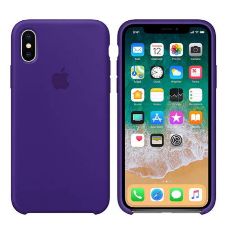 Apple iPhone X etui Silicone Case MQT72ZM/A - fioletowe (Ultra Violet)