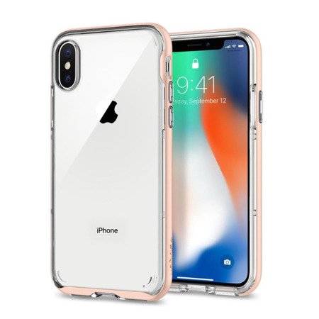 Apple iPhone X etui Spigen Neo Hybrid Crystal 057CS22173 - brzoskwiniowy (Blush Gold)